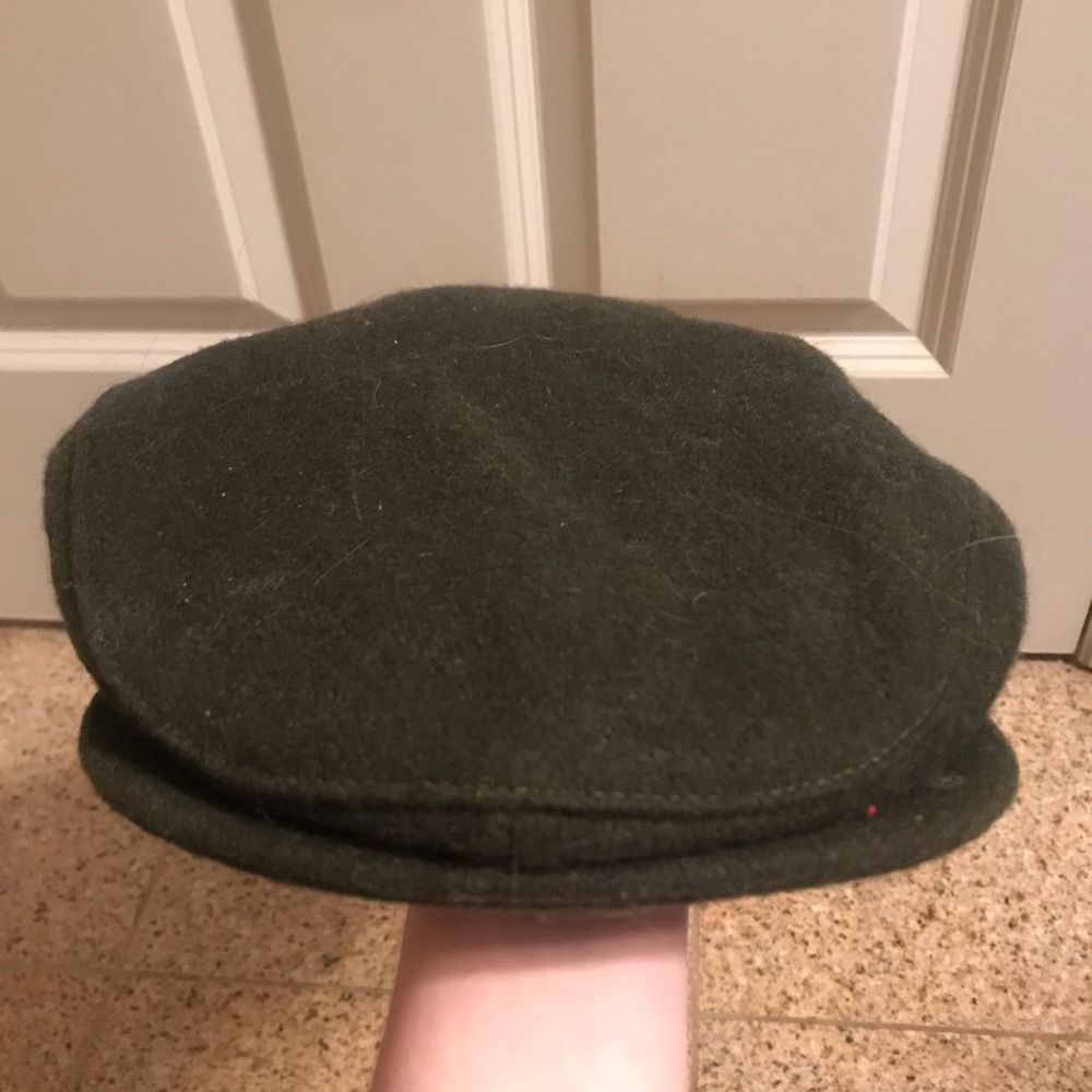 Bee Hat Company Vintage Dark Green Flat Cap, St. Louis, MO